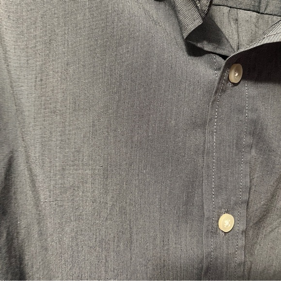 Saddlebred XXL Wrinkle Free Stretch Men’s Button Down - Medium Gray - Picture 4 of 4
